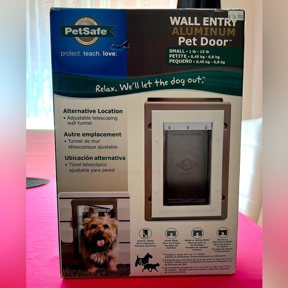 Petsafe Aluminum Wall Entry Pet Door-Small